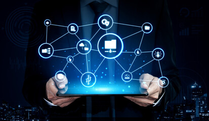 Concept of managing online folders with digital file organization, cloud storage, and secure sharing. Online folders improve workflow, online folders ensure access control. Entice