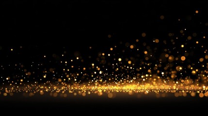 Elegant gold sparkle and glitter bokeh background with vibrant shimmer, luxurious glow, festive celebration, abstract design, and artistic visual appeal