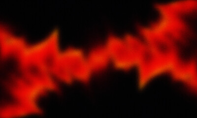 Abstract fiery red and orange wave pattern against a dark black background with a textured energetic feel