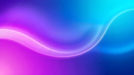 Obraz premium Futuristic pink and blue neon gradient waves