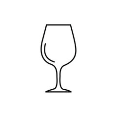 Vector art of outline of a wine glass