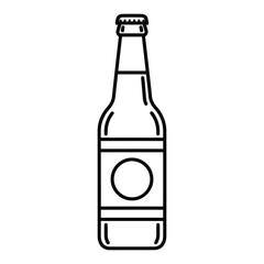 Vector art of outline of a beer bottle
