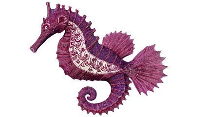 Obraz premium Elegant seahorse illustration against transparent background for design