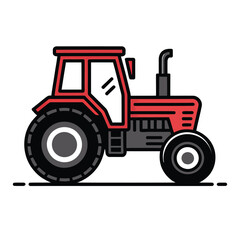 Tractor icon vector on White Background Vector Art Illustration on white background.	