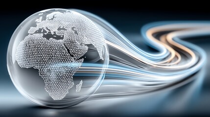 Global logistics connectivity globe