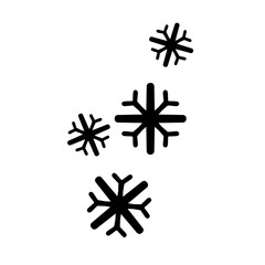 isolated snowflakes on white background 