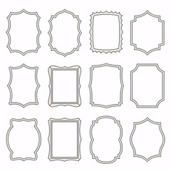 Elegant decorative frames set, perfect for vintage invitations, modern scrapbooking, and unique graphic design projects