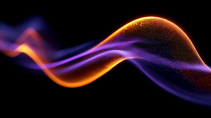 Fototapeta premium Sleek data ribbon curving like a signal path to represent streaming analytics seamless communication and optimized information flow across systems 
