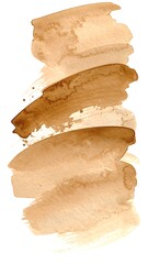Stacked abstract brushstrokes in varying shades of brown/beige on white