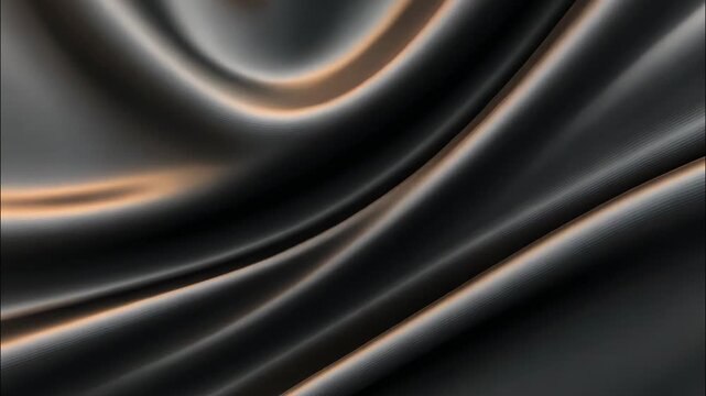 Silky black abstract background with elegant waves and soft lighting, perfect for luxury branding, presentations and stylish graphic design.
