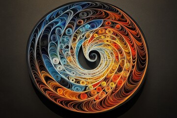 abstract fractal background with circles