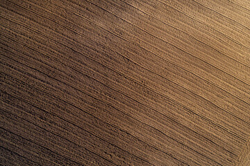 Fototapeta premium A Top Down Aerial View of a Plowed Field The Concept of an Agriculture