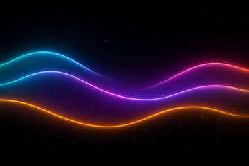 Fototapeta premium Abstract Neon Wave Background.