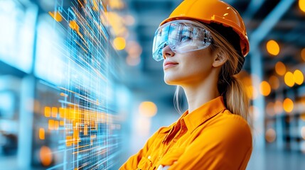 Smart warehouse engineer analyzing logistics network