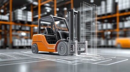 Warehouse lift in action