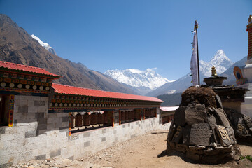 Tengboche monastery with peaks in background, EBC, Nepal