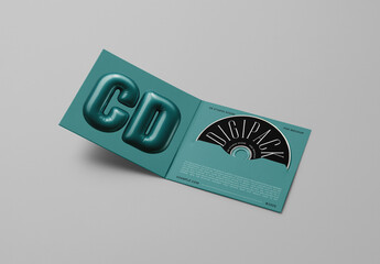 Lying Open CD Digipack Mockup