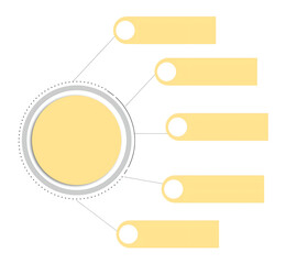 Yellow Infographic Template – Circular Data Chart Design Layout