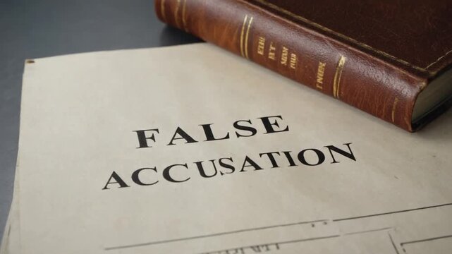 False accusation filed in court.