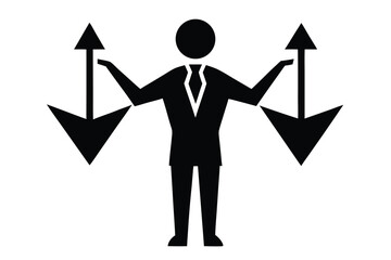decision making vector icon silhouette