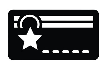 customer loyalty card vector icon silhouette