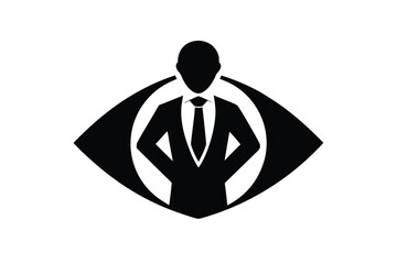 corporate vision vector icon silhouette