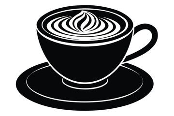 cappuccino vector icon silhouette