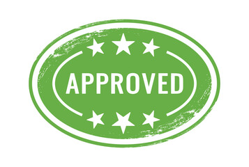 Oval approved stamp grunge design