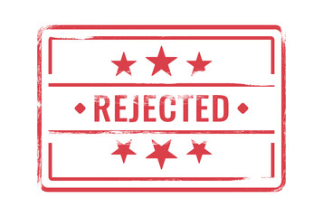 Rejected stamp retro geometric shape