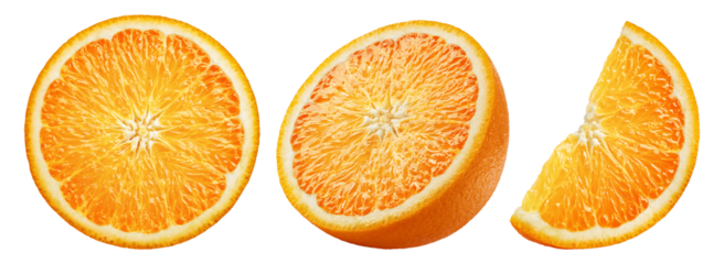 Orange Slice isolated on white background, full depth of field