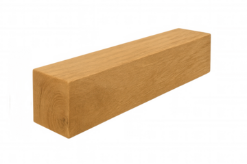 Wood beam showing natural texture and grain, isolated on a transparent background, perfect for construction themes