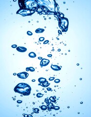 Bubbles rising in water