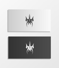 Tribal Flame Emblem – Black & White Contrast