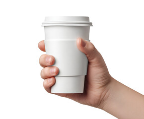Hand holding a white disposable coffee cup (5)