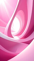 Pink abstract architectural tunnel