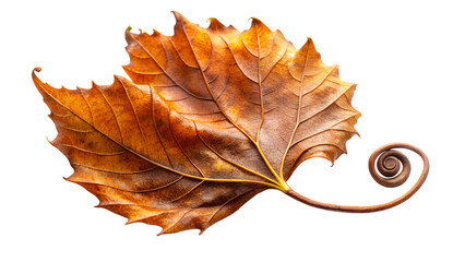 autumn leaf isolated on white background