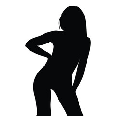 Female pose silhouette illustration