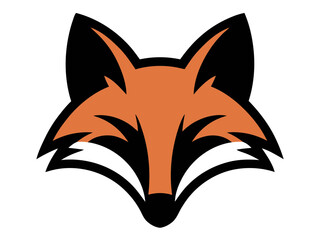 Obraz premium Vector art of stylized fox head, perfect for logo design and animal illustration