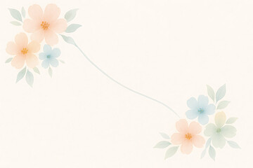 Obraz premium Elegant Pastel Flower Background Illustration.