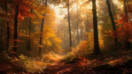 Obraz premium Autumnal forest path (2)
