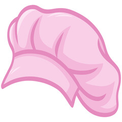 Pink Chef Hat Cap Vector Illustration Drawing