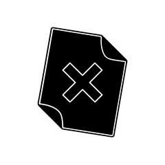 Fototapeta premium Document with a cross symbol on on transparent background