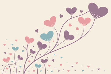 Soft pastel gradient heart pattern, aesthetic modern Valentine’s Day 2026 vector, minimalist romantic background for decor, cards, and social templates.
