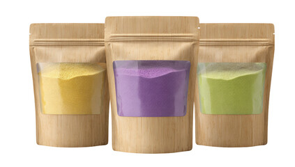 Three pouches of colored powder (2)
