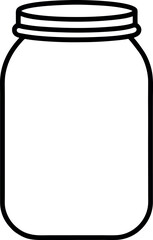 Empty Mason Jar Vector Illustration for Food Storage and Craft Themes