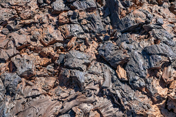 Basalt Lava Flows. Caves Trail, Craters of the Moon National Monument & Preserve. Volcanic Field. Idaho's eastern Snake River Plain. 