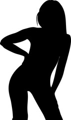 Female pose silhouette illustration
