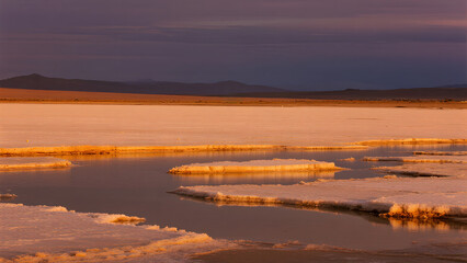  Salt desert at dusk