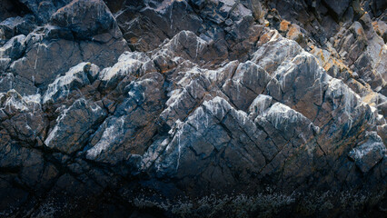 stone wall texture painted with guano