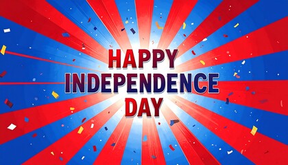 Fototapeta premium Patriotic burst background with the words 